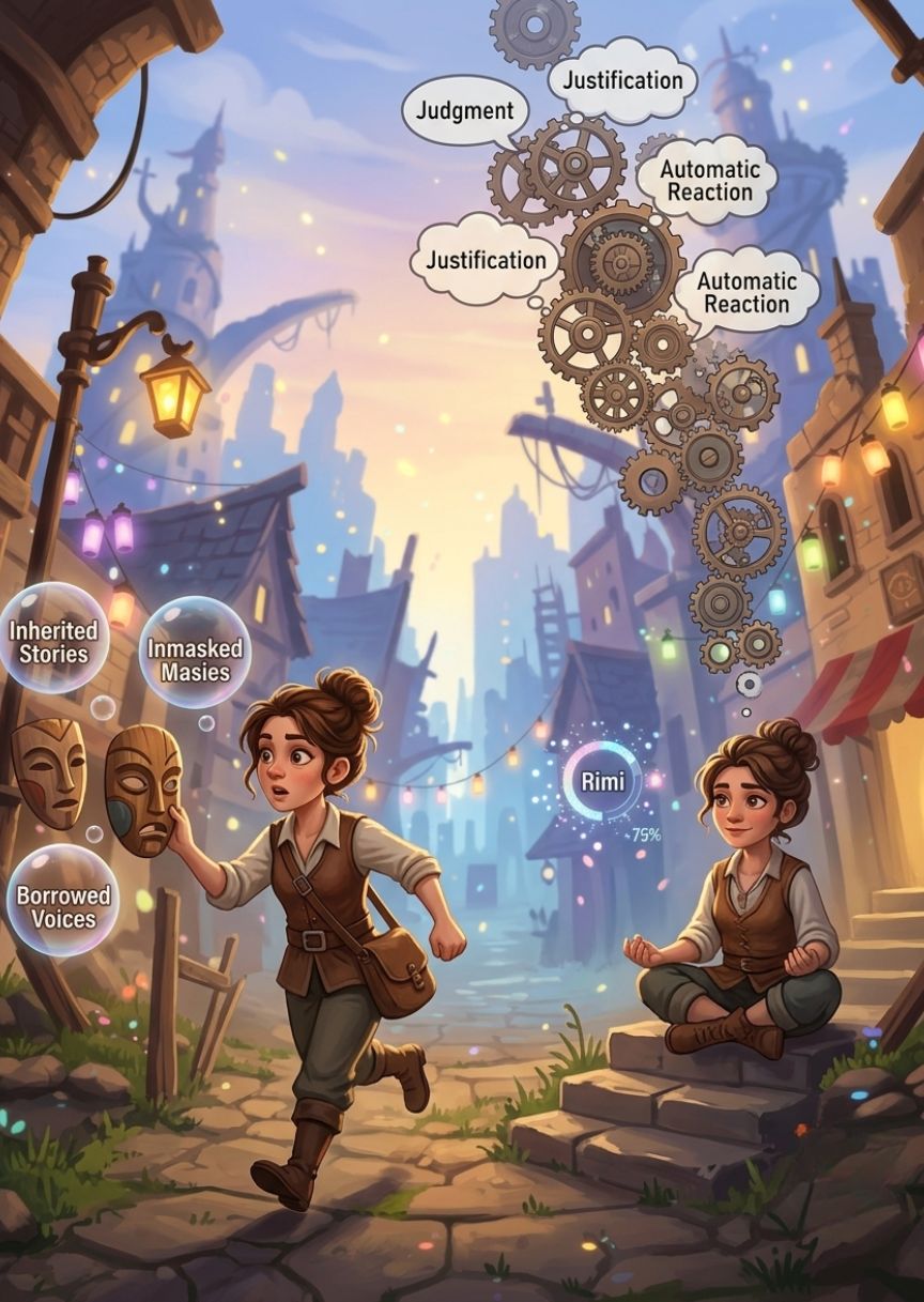 Two Paths to Self-Awareness: Which One Is Yours? Two people at diverging paths representing different stages of self-awareness and identity work in personal growth journeys