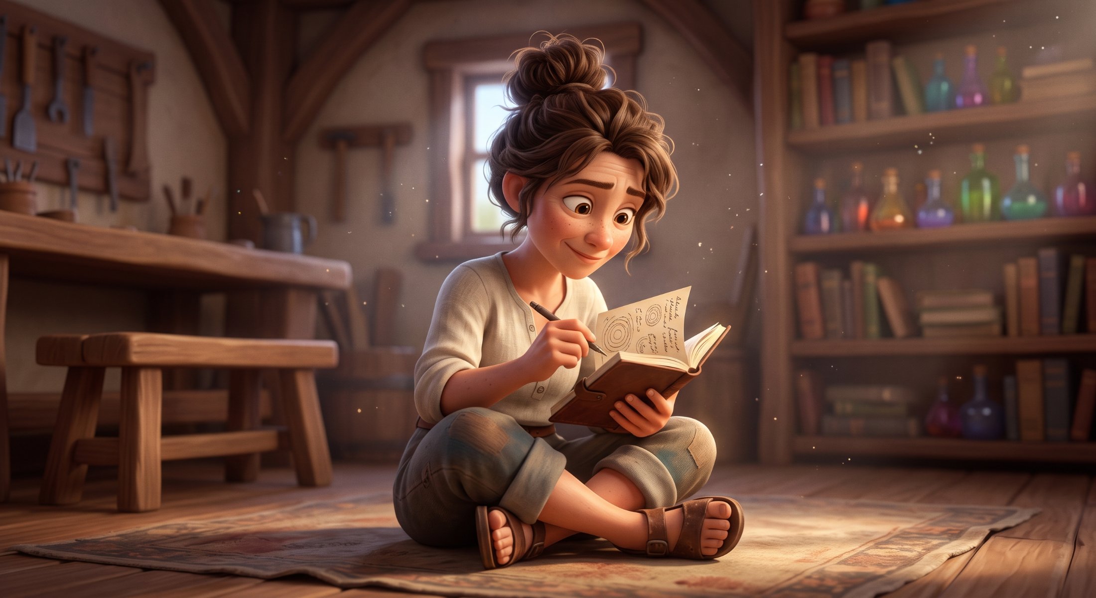 Person journaling at a desk, working through a structured self-discovery process to uncover their true identity and values